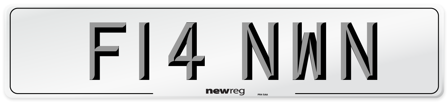 F14 NWN Number Plate from New Reg